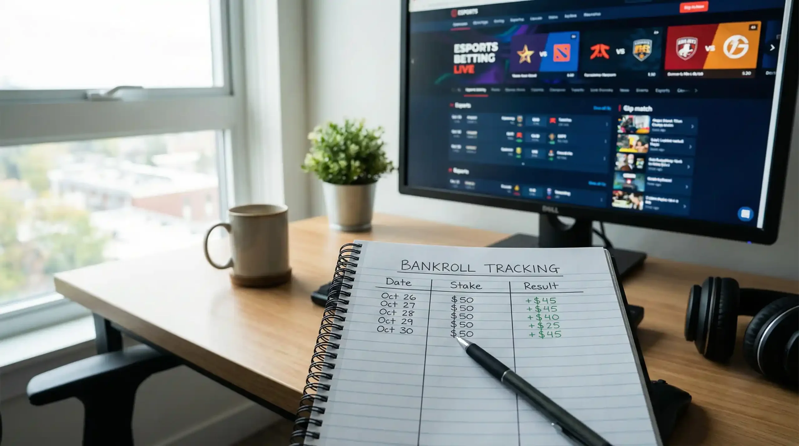 Gráfico de evolución de bankroll con método de stake fijo aplicado a apuestas de esports